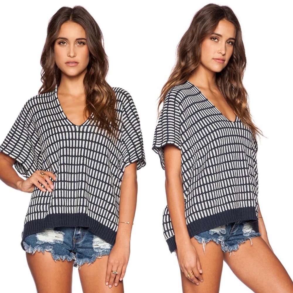 Free people REVOLVE something special pullover in charcoal and ivory